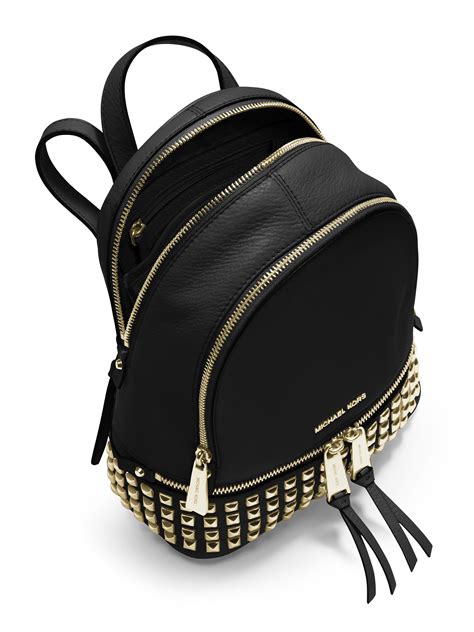 michael kors backpack black leather|Michael Kors Backpack 2020.